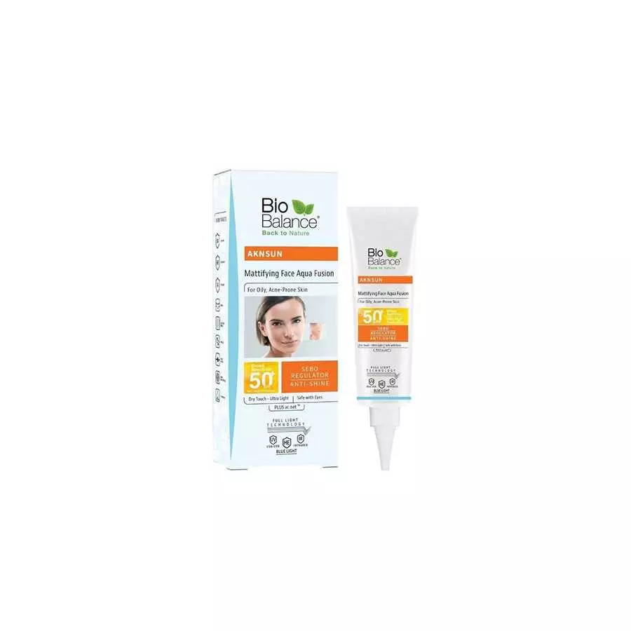 Bio Balance Aknsun Mattifying Face Sunblock Spf50+, 40Ml